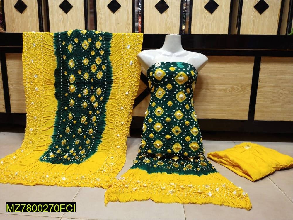 Un-Stitched Mehandi Design Lehenga for Ladies/Women Islamabad - Pakistan 